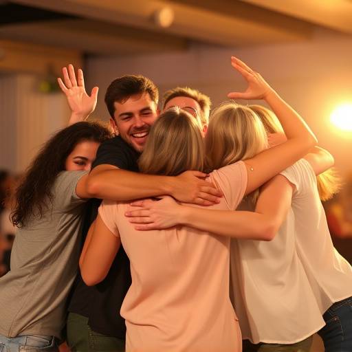 Un team affiatato che celebra un successo insieme